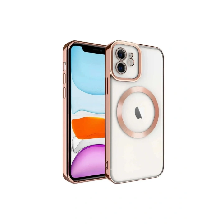 Mey İthalat®  iPhone 12 Kılıf Kross Magneticsafe Kapak - Rose