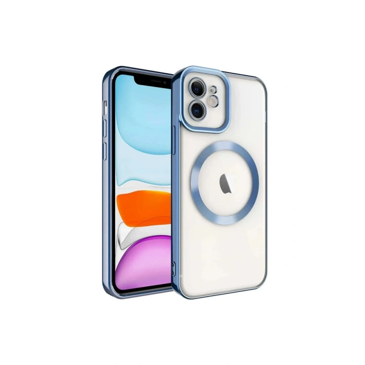 Mey İthalat®  iPhone 12 Kılıf Kross Magneticsafe Kapak - Sierra Blue