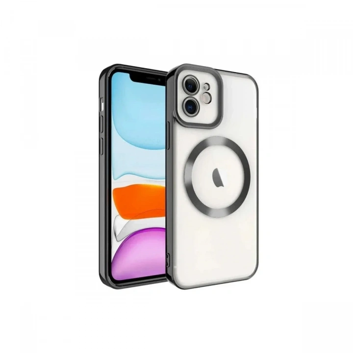 Mey İthalat®  iPhone 12 Kılıf Kross Magneticsafe Kapak - Siyah