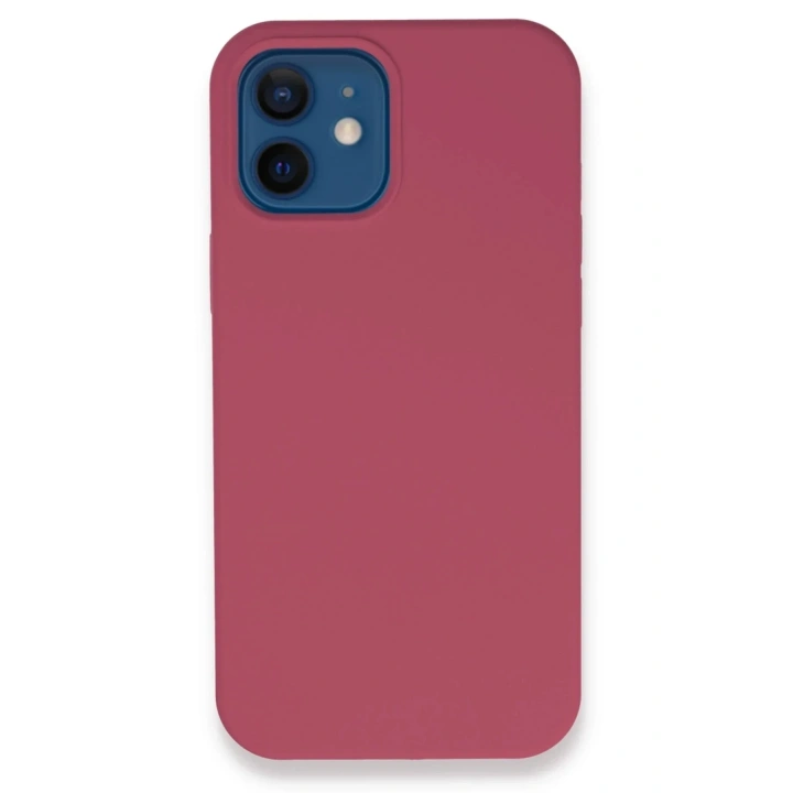 Mey İthalat®  iPhone 12 Kılıf Lansman Legant Silikon - Fuşya