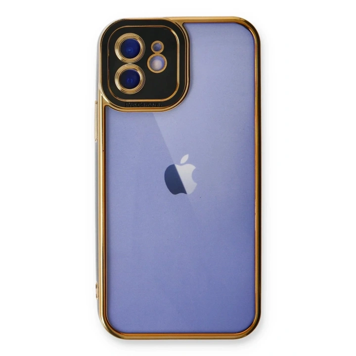 Mey İthalat®  iPhone 12 Kılıf Liva Lens Silikon - Siyah