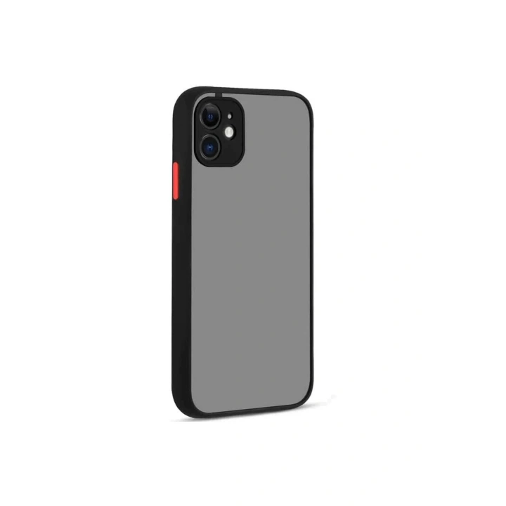 Mey İthalat®  iPhone 12 Kılıf Montreal Silikon Kapak - Siyah