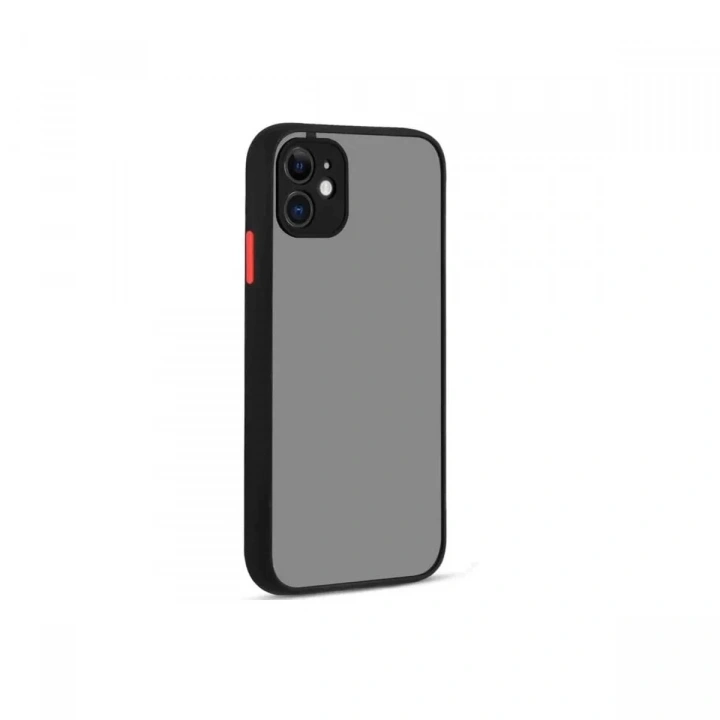 Mey İthalat®  iPhone 12 Kılıf Montreal Silikon Kapak - Siyah