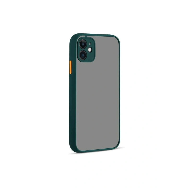 Mey İthalat®  iPhone 12 Kılıf Montreal Silikon Kapak - Yeşil