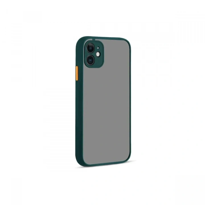 Mey İthalat®  iPhone 12 Kılıf Montreal Silikon Kapak - Yeşil