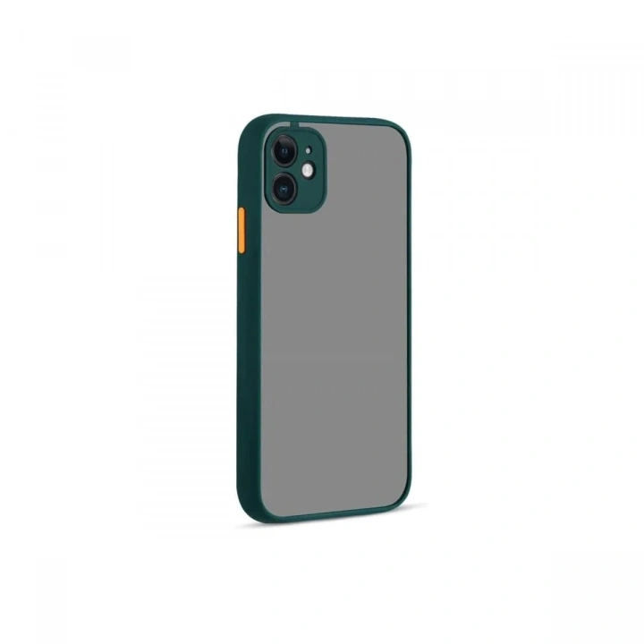 Mey İthalat®  iPhone 12 Kılıf Montreal Silikon Kapak - Yeşil