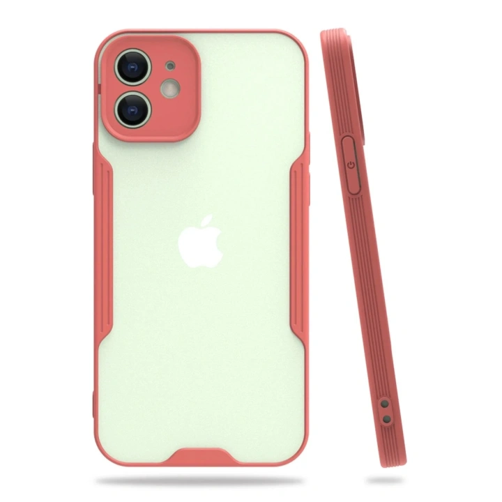 Mey İthalat®  iPhone 12 Kılıf Platin Silikon - Pembe
