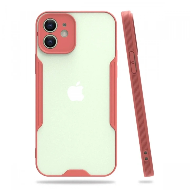 Mey İthalat®  iPhone 12 Kılıf Platin Silikon - Pembe