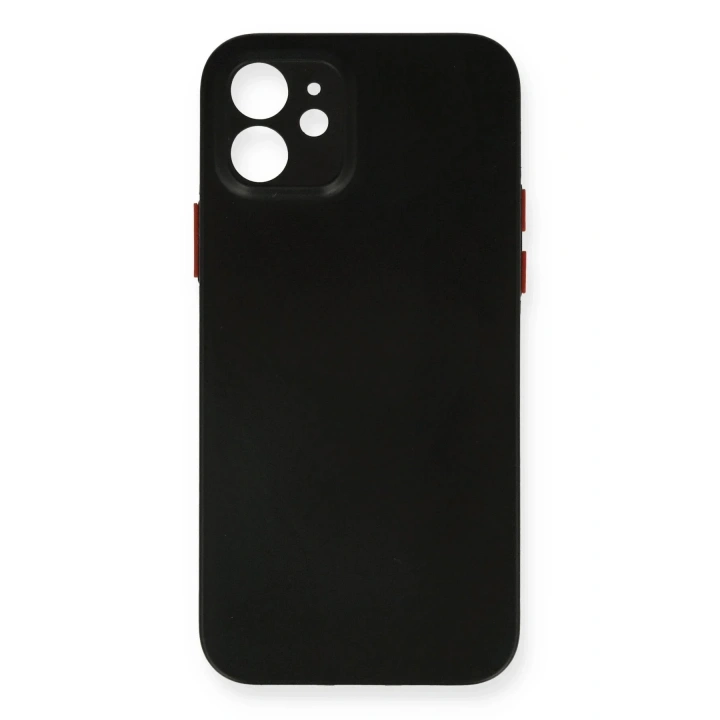 Mey İthalat®  iPhone 12 Kılıf PP Ultra İnce Kapak - Siyah