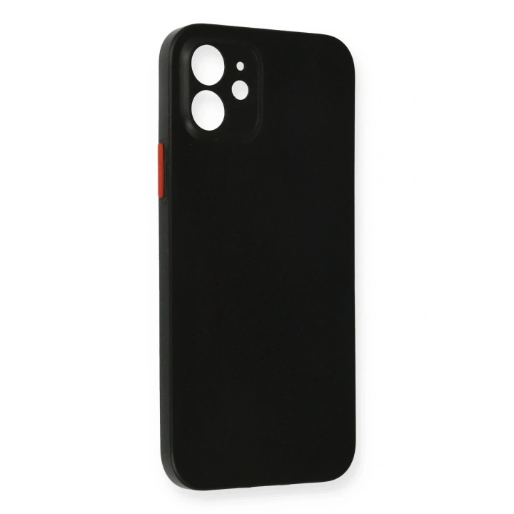 Mey İthalat®  iPhone 12 Kılıf PP Ultra İnce Kapak - Siyah