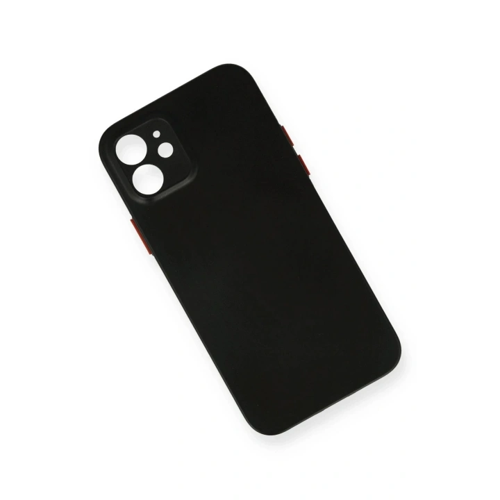 Mey İthalat®  iPhone 12 Kılıf PP Ultra İnce Kapak - Siyah