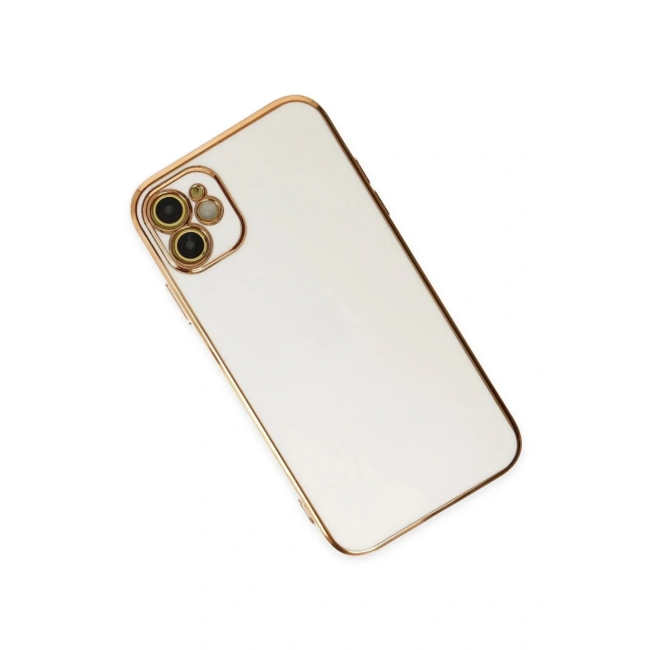 Mey İthalat®  iPhone 12 Kılıf Volet Silikon - Beyaz