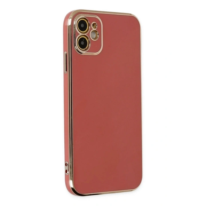 Mey İthalat®  iPhone 12 Kılıf Volet Silikon - Kırmızı