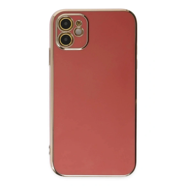 Mey İthalat®  iPhone 12 Kılıf Volet Silikon - Kırmızı