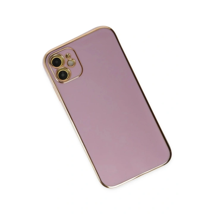 Mey İthalat®  iPhone 12 Kılıf Volet Silikon - Mor