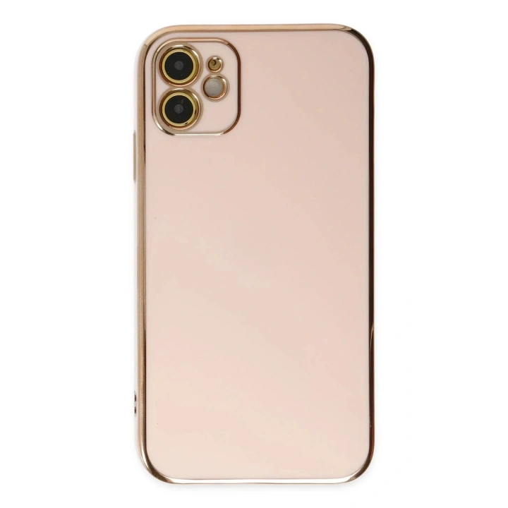 Mey İthalat®  iPhone 12 Kılıf Volet Silikon - Pembe