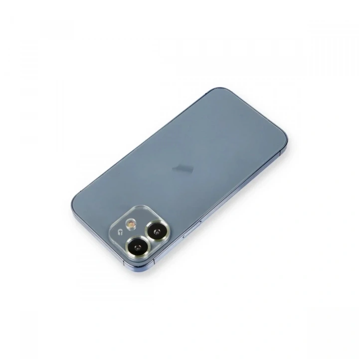 Mey İthalat®  iPhone 12 Metal Kamera Lens Koruma Cam - Açık Yeşil