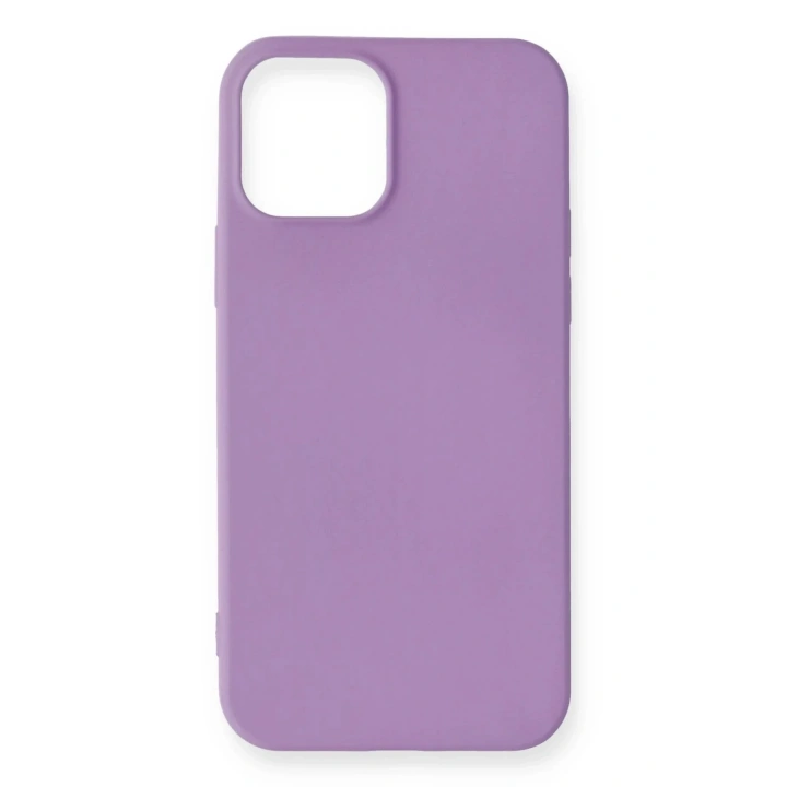 Mey İthalat®  iPhone 12 Mini Kılıf First Silikon - Lila