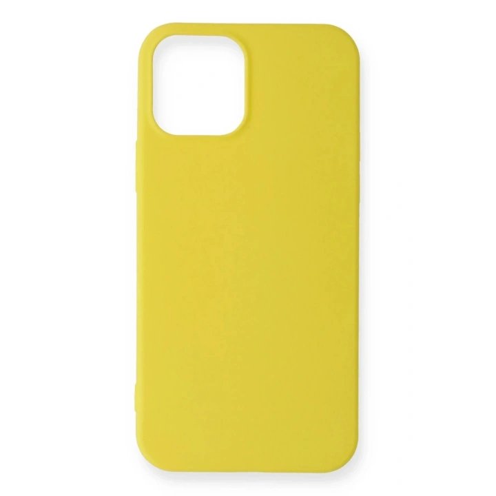 Mey İthalat®  iPhone 12 Mini Kılıf First Silikon - Sarı