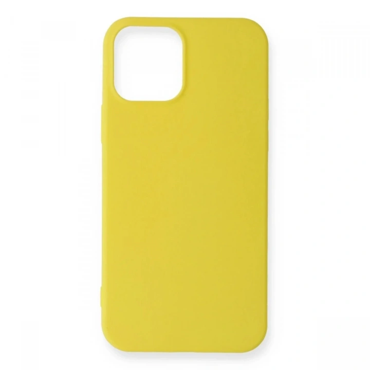 Mey İthalat®  iPhone 12 Mini Kılıf First Silikon - Sarı