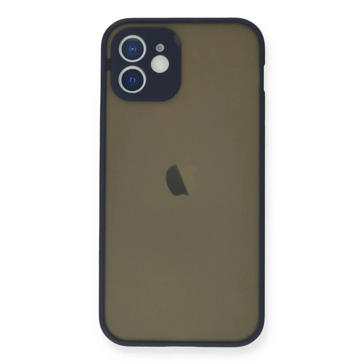 Mey İthalat®  iPhone 12 Mini Kılıf Montreal Silikon Kapak - Lacivert
