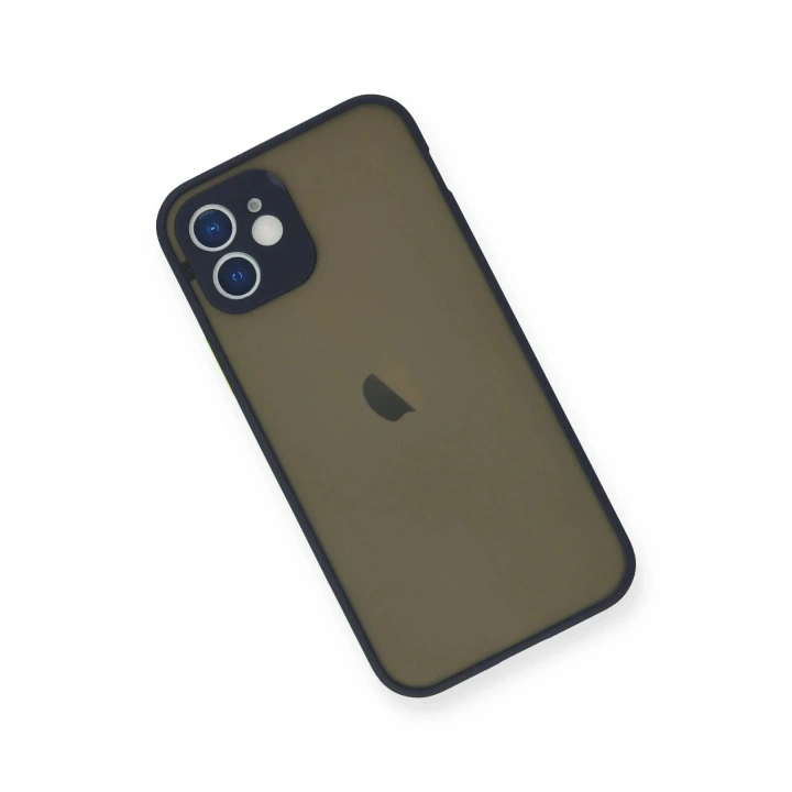 Mey İthalat®  iPhone 12 Mini Kılıf Montreal Silikon Kapak - Lacivert