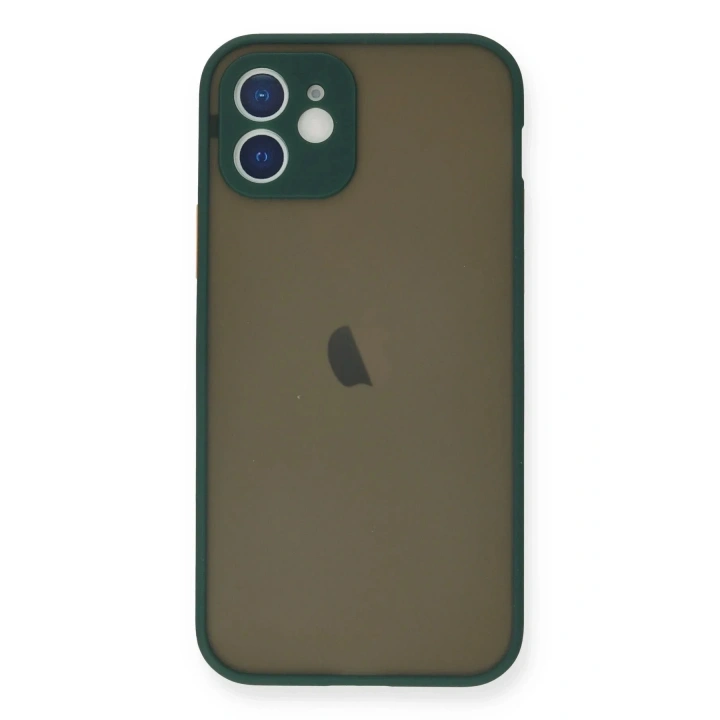 Mey İthalat®  iPhone 12 Mini Kılıf Montreal Silikon Kapak - Yeşil