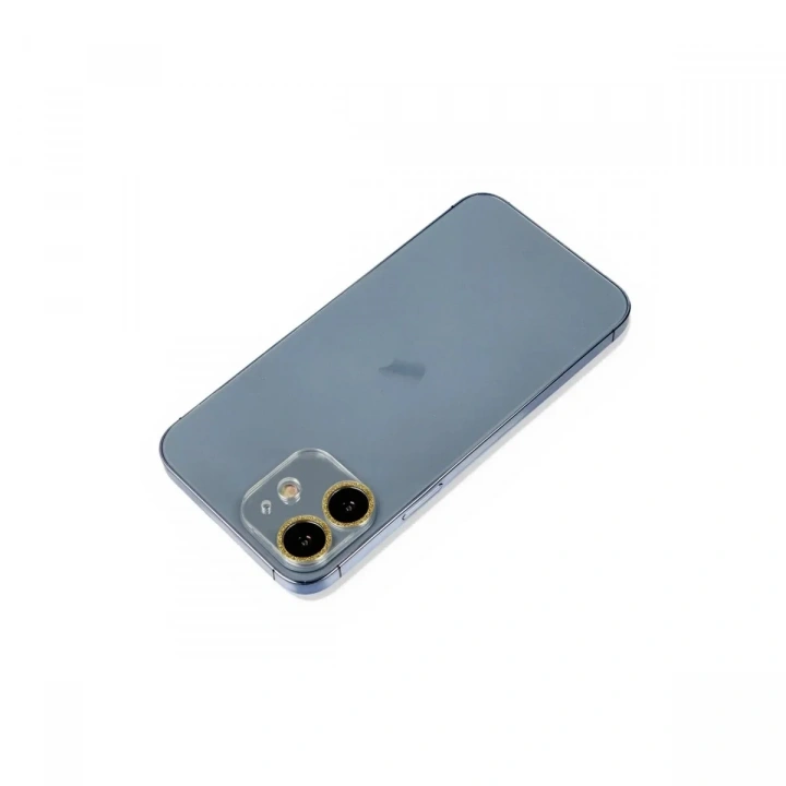 Mey İthalat®  iPhone 12 Mini Shine Kamera Lens Koruma Cam - Gold