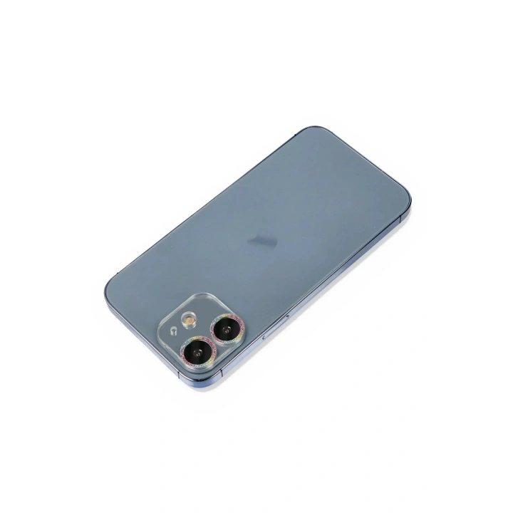 Mey İthalat®  iPhone 12 Mini Shine Kamera Lens Koruma Cam - Rainbow