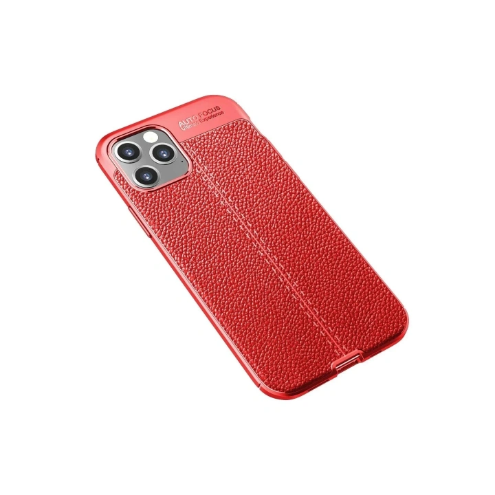 Mey İthalat®  iPhone 12 Pro Kılıf Auto Focus Kapak - Kırmızı