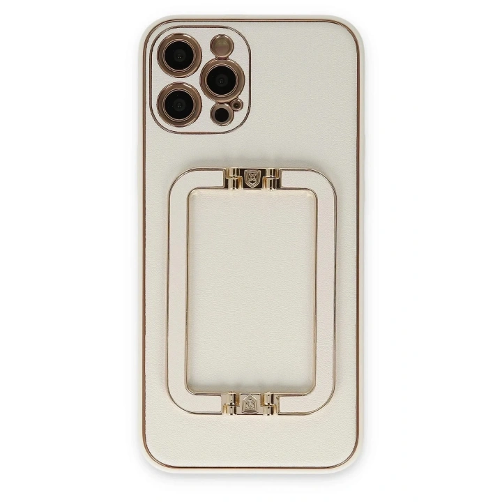 Mey İthalat®  iPhone 12 Pro Kılıf Coco Elit Kapak - Beyaz