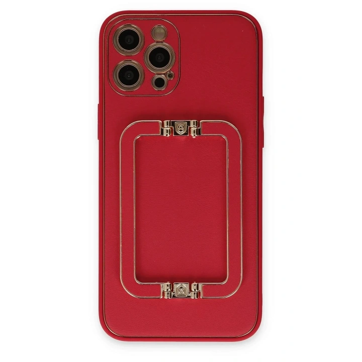 Mey İthalat®  iPhone 12 Pro Kılıf Coco Elit Kapak - Kırmızı