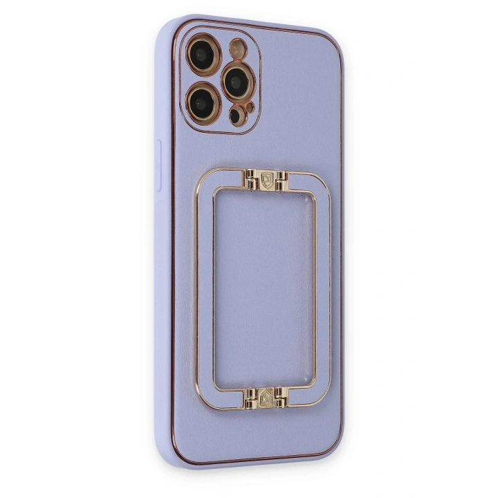 Mey İthalat®  iPhone 12 Pro Kılıf Coco Elit Kapak - Lila