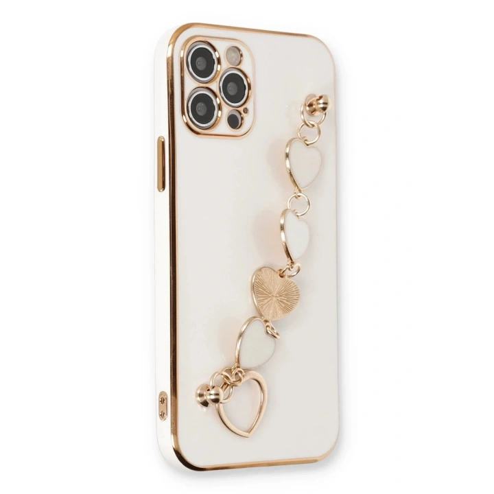 Mey İthalat®  iPhone 12 Pro Kılıf Esila Silikon - Beyaz