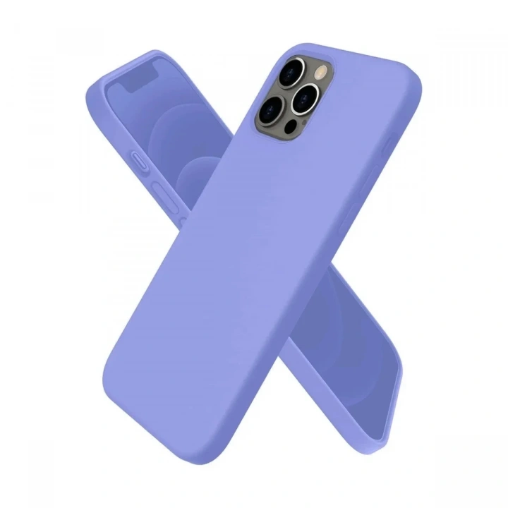 Mey İthalat®  iPhone 12 Pro Kılıf First Silikon - Mor