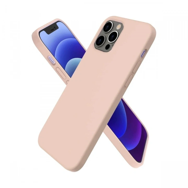 Mey İthalat®  iPhone 12 Pro Kılıf First Silikon - Pudra