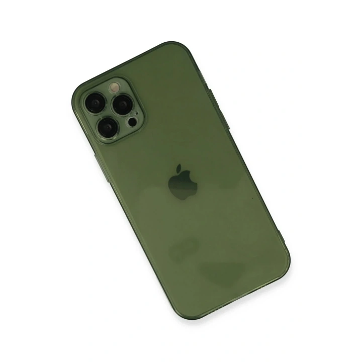 Mey İthalat®  iPhone 12 Pro Kılıf Fly Lens Silikon - Yeşil