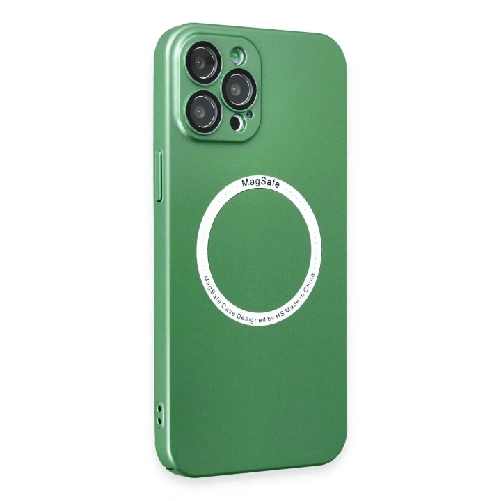 Mey İthalat®  iPhone 12 Pro Kılıf Jack Magneticsafe Lens Silikon - Yeşil