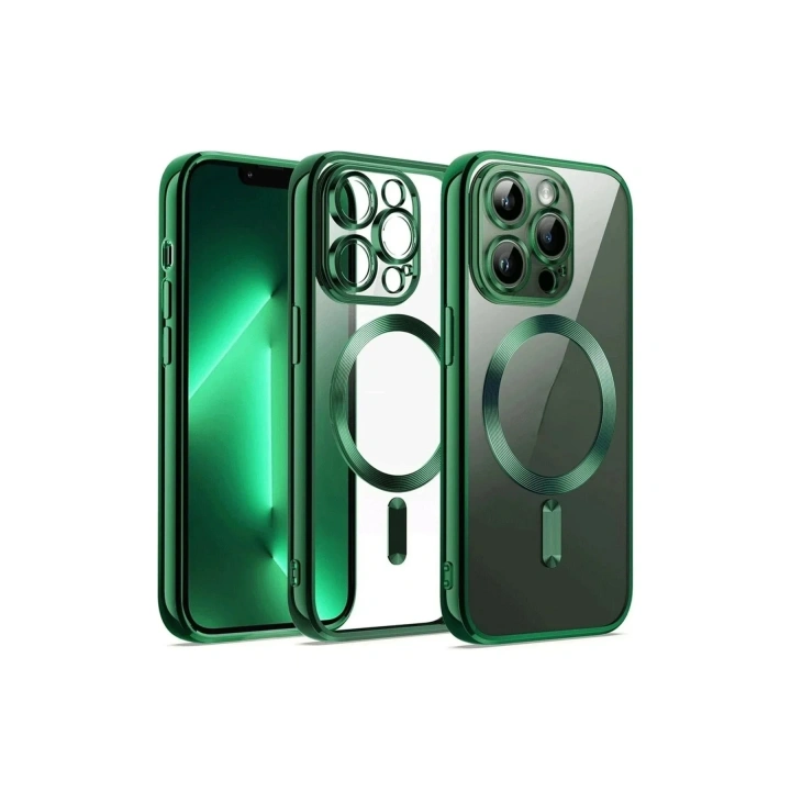 Mey İthalat®  iPhone 12 Pro Kılıf Kross Magneticsafe Kapak - Koyu Yeşil