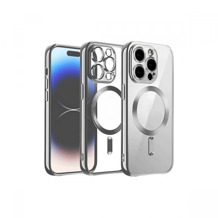 Mey İthalat®  iPhone 12 Pro Kılıf Kross Magneticsafe Kapak - Titan Gri