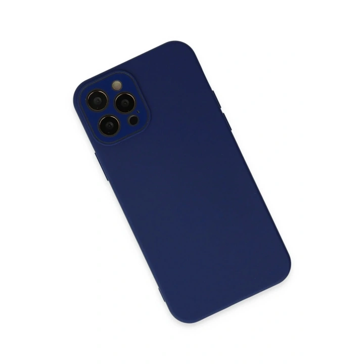 Mey İthalat®  iPhone 12 Pro Kılıf Lansman Glass Kapak - Sky Blue