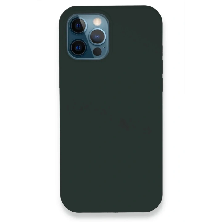Mey İthalat®  iPhone 12 Pro Kılıf Lansman Legant Silikon - Koyu Yeşil