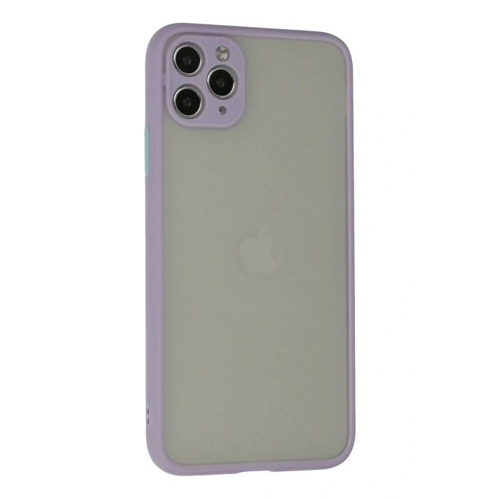 Mey İthalat®  iPhone 12 Pro Kılıf Montreal Silikon Kapak - Mor