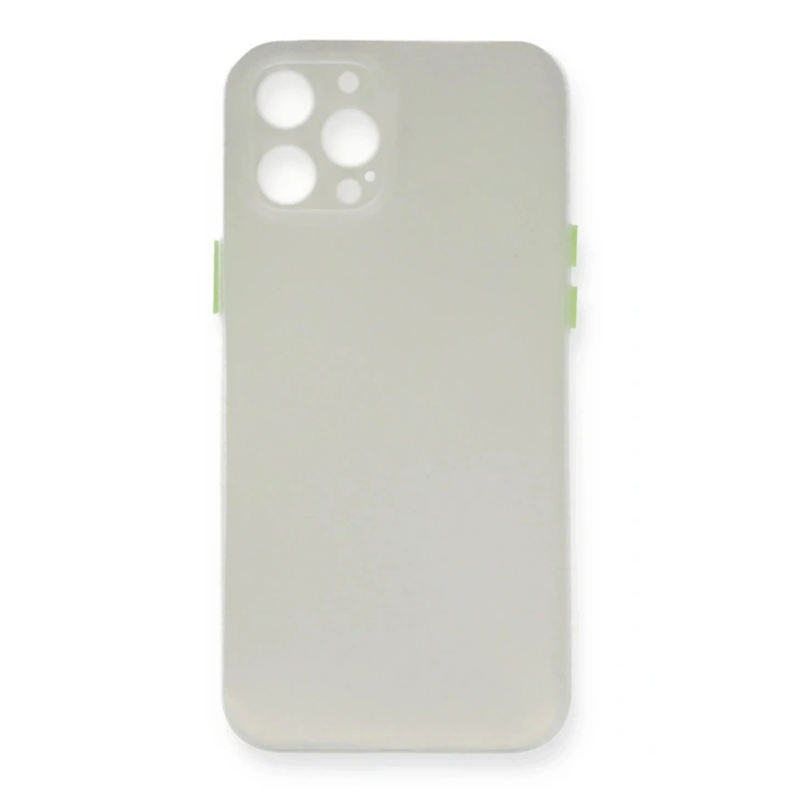 Mey İthalat®  iPhone 12 Pro Kılıf PP Ultra İnce Kapak - Beyaz