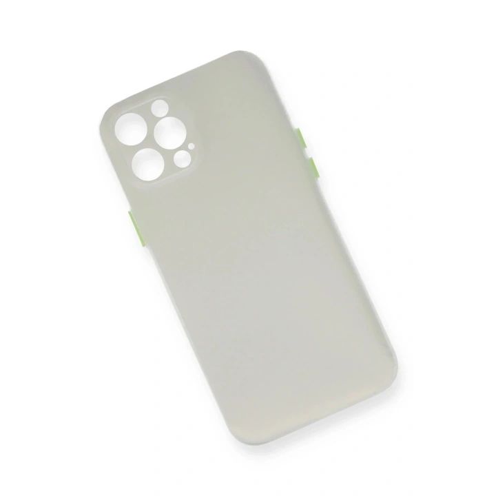 Mey İthalat®  iPhone 12 Pro Kılıf PP Ultra İnce Kapak - Beyaz