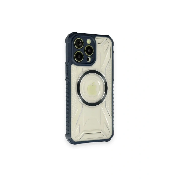 Mey İthalat®  iPhone 12 Pro Kılıf Prag Magneticsafe Kapak - Lacivert