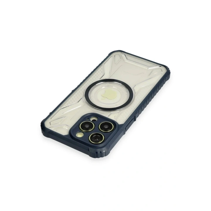 Mey İthalat®  iPhone 12 Pro Kılıf Prag Magneticsafe Kapak - Lacivert