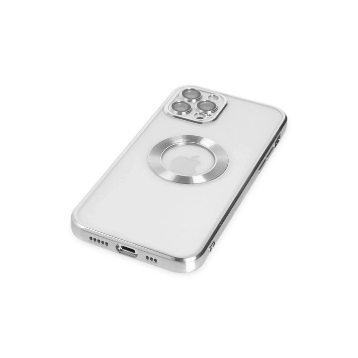 Mey İthalat®  iPhone 12 Pro Kılıf Slot Silikon - Gümüş