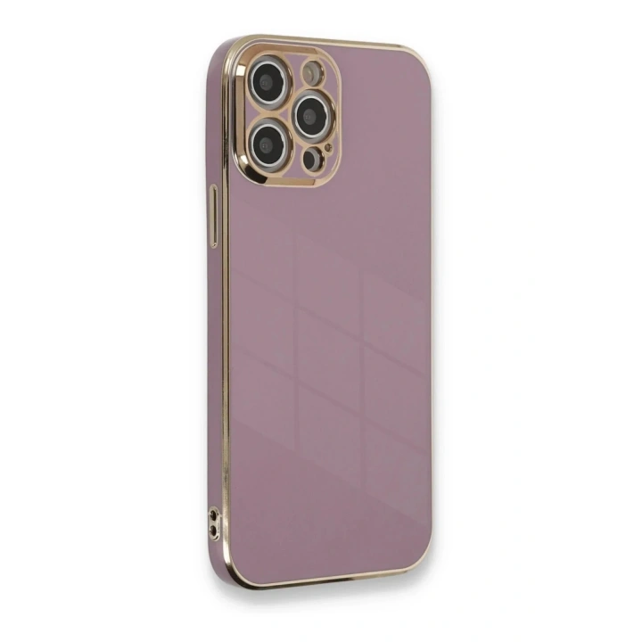 Mey İthalat®  iPhone 12 Pro Kılıf Volet Silikon - Mor