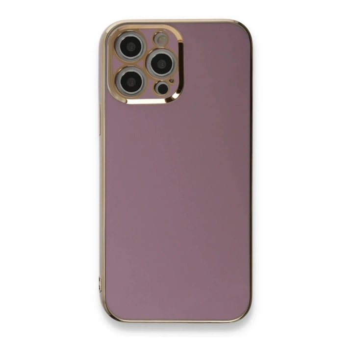 Mey İthalat®  iPhone 12 Pro Kılıf Volet Silikon - Mor
